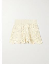 Zimmermann - Awaken Scalloped Crocheted Cotton Shorts - Lyst