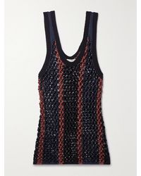 DIOTIMA - Dennis Marina Beaded Crocheted Cotton-Blend Tank - Lyst