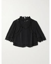 Isabel Marant - Frany Broderie Anglaise Crepe Blouse - Lyst