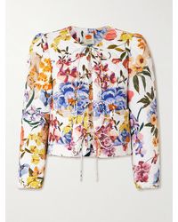 FARM Rio - Greek Garden Quilted Floral-Print Lyocell And Cotton-Blend Jacket - Lyst