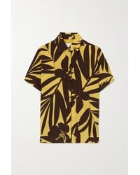 Matteau + Net Sustain Printed Mulberry Silk Shirt - Yellow