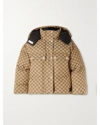 Gucci - Gg Cotton Canvas Down Jacket - Lyst