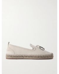 Brunello Cucinelli - Bead-Embellished Suede Espadrilles - Lyst