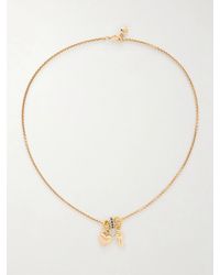 Roxanne Assoulin - The Itsy Bitsy Initial-Tone Sapphire Necklace - Lyst