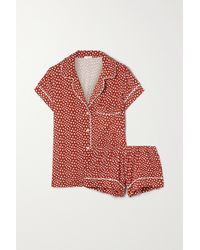 Eberjey Gisele Pyjama Aus Bedrucktem Stretch-TM-modal - Rot