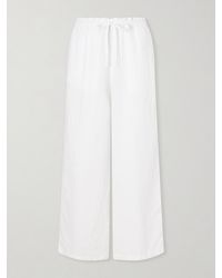 James Perse - Linen Straight-Leg Pants - Lyst