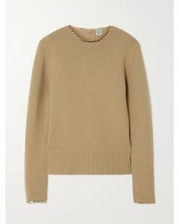 TOTEME - Pull En Laine Et Cachemire Mélangés À Chaînes - Lyst