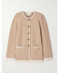 Posse - Willow Gestrickter Cardigan Mit Gehäkelten Besätzen - Lyst