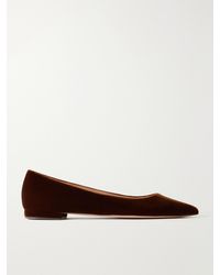 Gianvito Rossi - Gianvito Velvet Ballet Flats - Lyst