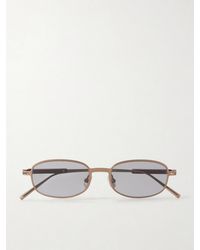 Brunello Cucinelli - Square-Frame Titanium Sunglasses - Lyst