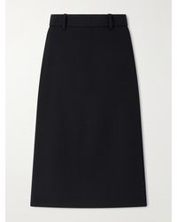 Balenciaga - Folded Wool-Crepe Midi Skort - Lyst