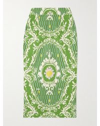 Marta Ferri - Cipriani Printed Cotton Midi Skirt - Lyst