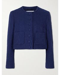 Another Tomorrow - Cropped Organic Cotton-Tweed Jacket - Lyst