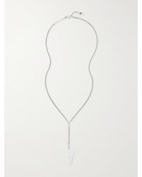 McQueen - Tiger Claw Silberfarbene Kette Mit Kristallen - Lyst