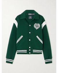 Polo Ralph Lauren - Wimbledon Striped Embroidered Cotton-Blend Jersey Bomber Jacket - Lyst