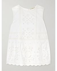 Vita Kin - Olympia Scalloped Broderie Anglaise Cotton-Poplin Top - Lyst