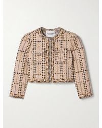 Isabel Marant - Christy Embellished Quilted Printed Cotton-Voile Jacket - Lyst