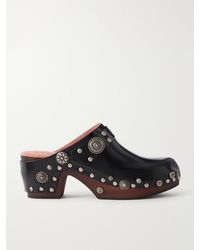 Chloé - Talis Embellished Leather Clogs - Lyst