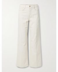 L'Agence - Scottie High-Rise Wide-Leg Stretch-Denim Jeans - Lyst