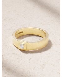 STONE AND STRAND - Bague En Or 10 Carats (416/1000) Et Diamant Beekman - Lyst