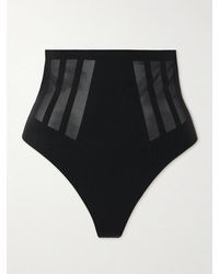 Commando - Luxe Control Stretch Mesh-Trimmed Tech-Jersey Thong - Lyst