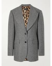 Dolce & Gabbana - Prince Of Wales Wool And Cashmere-Blend Blazer - Lyst