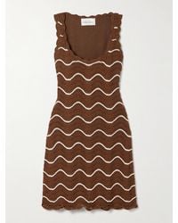 Cara Cara - Mini-Robe En Coton À Rayures Et À Festons Orel - Lyst