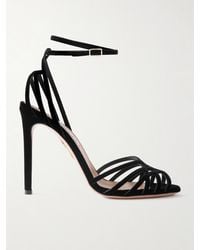 Aquazzura - Wild Dream 105 Sandalen Aus Samt - Lyst