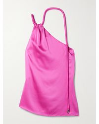 Et Ochs - Fleur Asymmetric Silk-Charmeuse Satin Top - Lyst