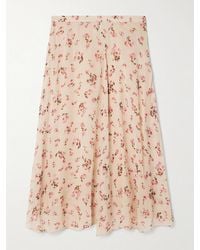 Isabel Marant - Lycia Asymmetric Floral-Print Crepe De Chine Midi Skirt - Lyst