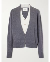 Lisa Yang - Vani Two-Tone Layered Cashmere Cardigan - Lyst
