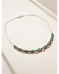 Nikos Koulis - Oui 18-Karat, Emerald, Diamond And Enamel Necklace - Lyst