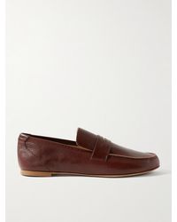 Jamie Haller - Crinkled-Leather Loafers - Lyst