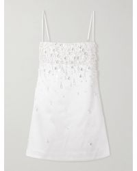 retroféte - Cornelia Crystal-Embellished Satin Mini Dress - Lyst
