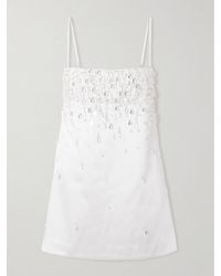 retroféte - Cornelia Minikleid Aus Satin Mit Kristallen - Lyst