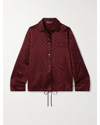 Gucci - Hemd Aus Glänzendem Jacquard Zum Binden - Lyst