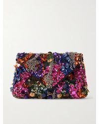 Dries Van Noten - Sequin And Bead-Embellished Satin Clutch - Lyst
