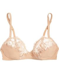 La Perla Souple Lace And Stretch Cotton-blend Jersey Soft-cup Bra - Natural