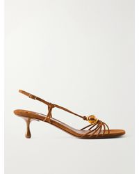 Jimmy Choo - Lova 50 Embellished Suede Sandals - Lyst