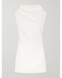 KHAITE - Astor Bonded Crepe Satin Mini Dress - Lyst