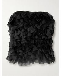 Aje. - Charmed Ruffled Organza Bustier Top - Lyst
