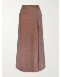 Johanna Ortiz - Nuevo Destino Embellished Recycled Stretch-Lurex Midi Skirt - Lyst