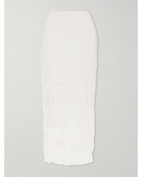 TOTEME - Crinkled Knit Viscose Midi Skirt - Lyst