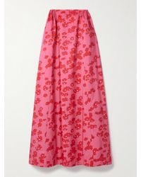 BERNADETTE - Elle Maxirock Aus Taft Mit Blumenprint - Lyst