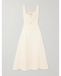 LeKasha - Subu Belted Linen Midi Dress - Lyst