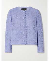 Etro - Jacke Aus Schnurgebundener Spitze Mit Wellenkanten - Lyst