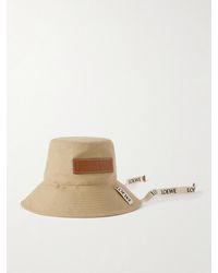 Loewe - Paula's Ibiza Appliquéd Cotton-Canvas Bucket Hat - Lyst