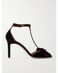 Tom Ford - Brigitte Bow-Embellished Velvet Sandals - Lyst