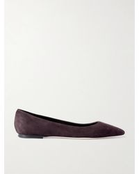 Jimmy Choo - Romy Suede Point-Toe Flats - Lyst