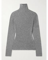 The Elder Statesman - Delicash Ribbed Cashmere And Silk-Blend Turtleneck Sweater - Lyst